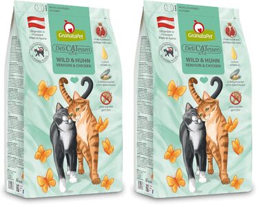 Беззерновий корм для дорослих котів GranataPet DeliCatessen Adult (Дичина та Курка), 1800 г (6 упаковок по 300 г)
