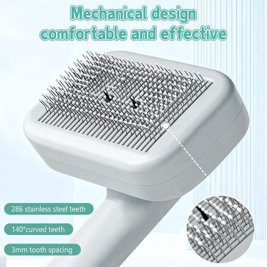 Іонна щітка для тварин Pet Ion Brush - професійна самоочисна щітка для собак та котів, м'яке розчісування, гладке волосся, зменшення статичної електрики