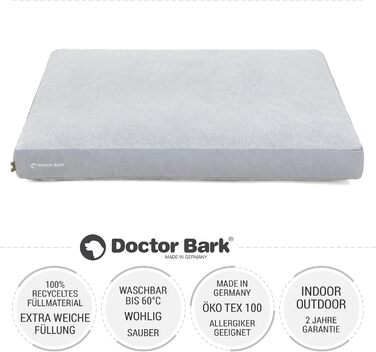 Килимок для собак середніх порід GreenLabel - м'який, пухнастий, миючий (100x72 см, світло-сірий)