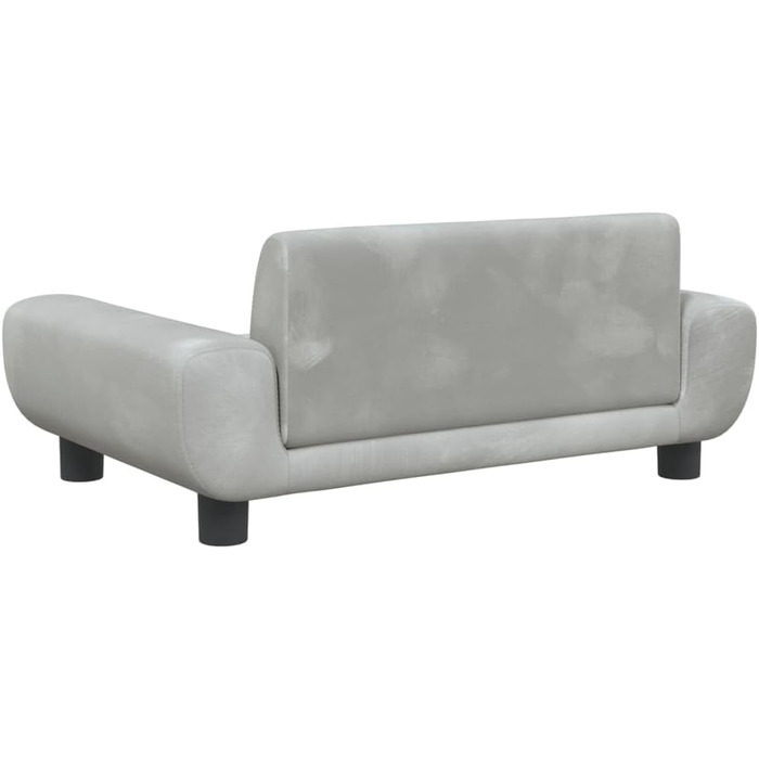 Ліжко для собак сірого кольору 70x45x33 см, м'яке, для дому, стильний дизайн