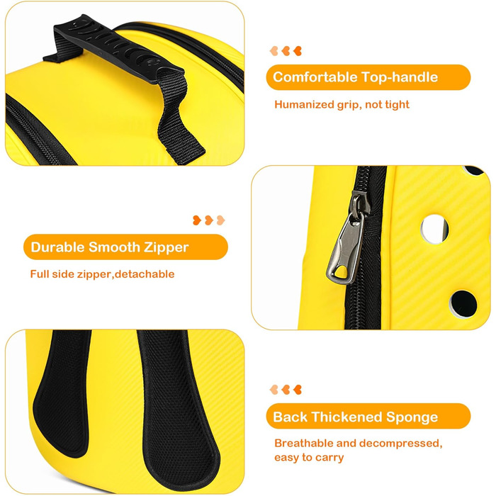 Рюкзак-переноска для кота та собаки ALLSOPETS Bubble, жовтий. Зручний рюкзак-переноска для котів та собак, для подорожей, прогулянок та походів. Відкидна підстилка.