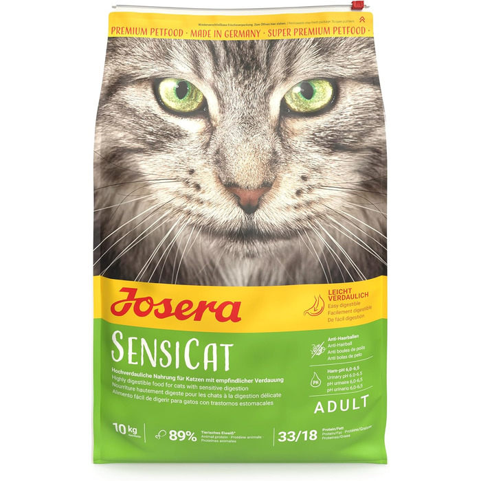 Сухий корм для котів Josera SensiCat з птицею для чутливого травлення, 10 кг