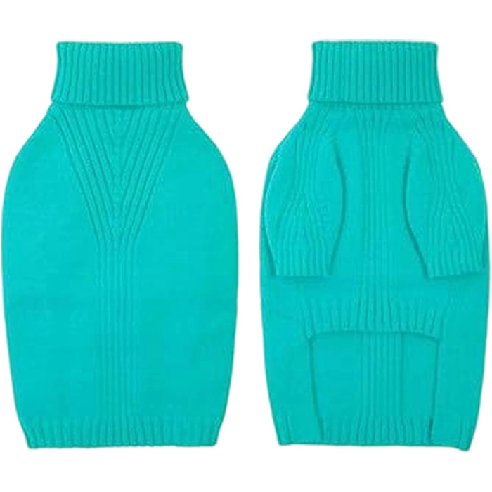 Пуловер для великих собак, термо-пуловер, святковий пуловер, ролkragen для великих собак, хлопчиків та дівчаток, еластичний, для холодної погоди, одяг для великих собак (S, світло-блакитний)