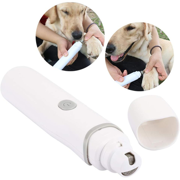 Електричний точило для собачих кігтів Yctze Leiser - точило для кігтів та догляду за ними, акумуляторний, для домашніх тварин (Сірий)