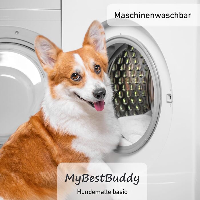 Килимок для собак MyBestBuddy Basic сірий XL 120x70 см: м'який, для великих собак, 40°C, гіпоалергенний