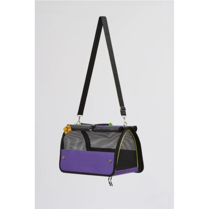 Транспортна сумка для тварин Brave Paws – схвалена авіакомпаніями, дихаюча та складана – переноска для котів та маленьких собак, ідеальна для подорожей (фіолетова)