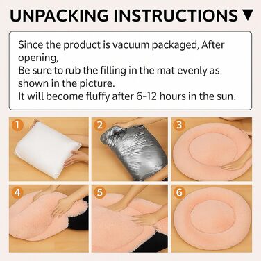 Крісло-гніздо для собак та котів, плюшеве, зручне, 90x90x20 см, рожеве - пудровий рожевий