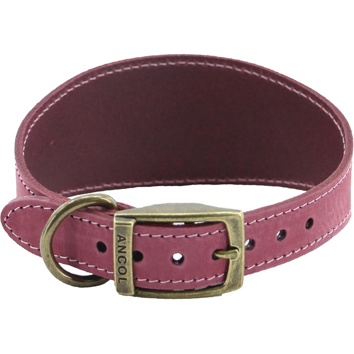 Нашийник для собак Ancol Timberwolf, шкіряний, малинового кольору, 34-43 см