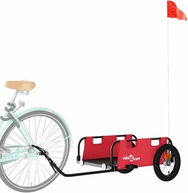 Причіп для велосипеда ARKEM, червоний, з тканиною Oxford та сталевим з'єднувачем. Причіп для велосипеда, кошик для собак