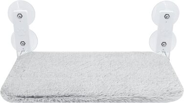 Кріплення для кота на вікно Gearific, гамак з 4 присосками, міцний каркас, дихаюча сітка, сірий, 45 x 30 см