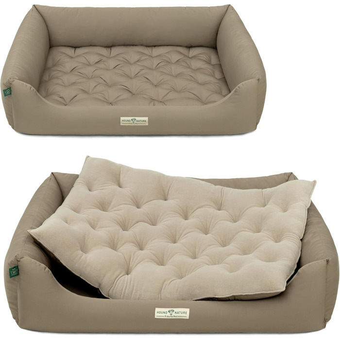 Ортопедичне лежанка для собак HOUND & NATURE Zürich XL (115x85 см, тауп) - м'яка, зручна, з можливістю прання