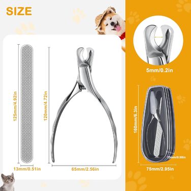 BEZOX Професійні ножиці для стрижки кігтів собак та котів, ергономічні - професійний догляд за кігтями, гострі леза (L)