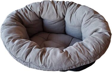 Крісло-лежанка для собак та котів Ferplast SOFA 'CUSHION' - м'яка лежанка з бавовняною подушкою, сірого кольору, 114 x 83 x 37 см