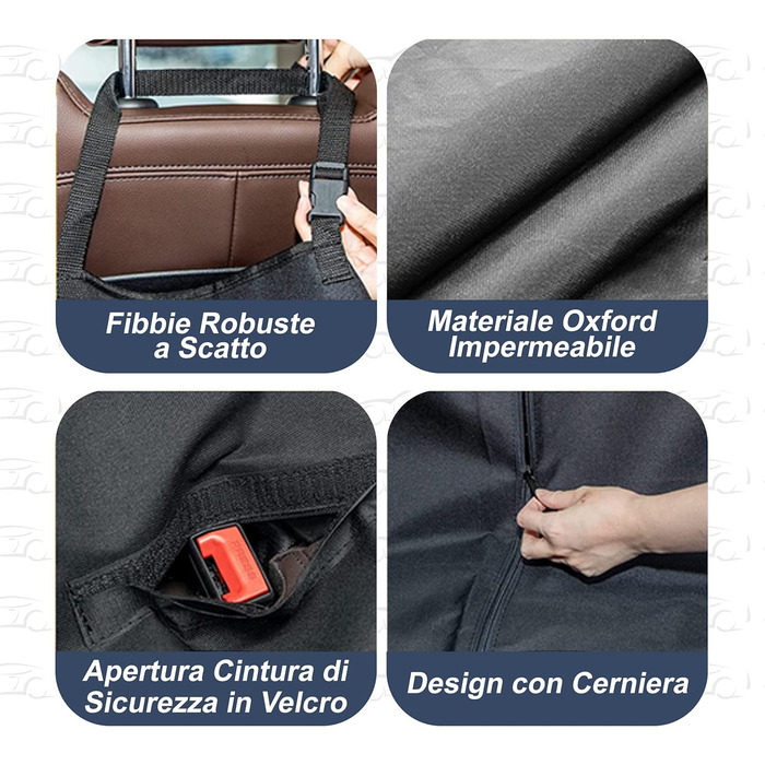 Захисний чохол для автокрісла Lupex 4-в-1 для собак, універсальний, 137 x 147 см, для собак та котів, авто, SUV, вантажівка, гамак, захист багажника, водовідштовхуючий та стійкий до подряпин