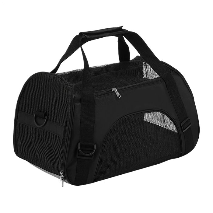 Транспортна сумка для тварин, переноска для кошенят, чорна, водонепроникна, легка, дихаюча, для подорожей, кемпінгу, прогулянок