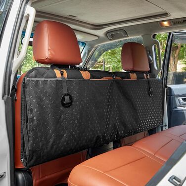 Накидка для собаки в авто 137x147 см, захист для заднього сидіння з фіксацією ременем, водовідштовхувальна, стійка до подряпин, 600D Oxford, для легкових автомобілів, вантажівок, позашляховиків, чорна