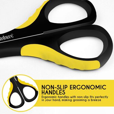 Шліфувальник кігтів для собак Candure: тихий, акумуляторний, з LED-підсвічуванням та змінним насадженням. Підходить для собак всіх розмірів (XS, жовтий)