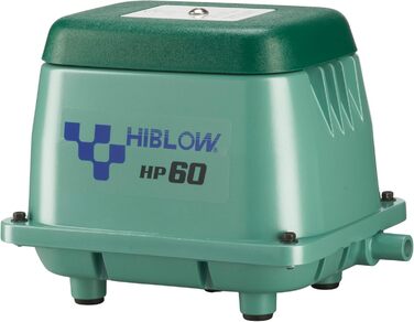 Компресор HiBlow HP-60, 60 л/хв, 18 мм, 51 Вт, для аерації ставків