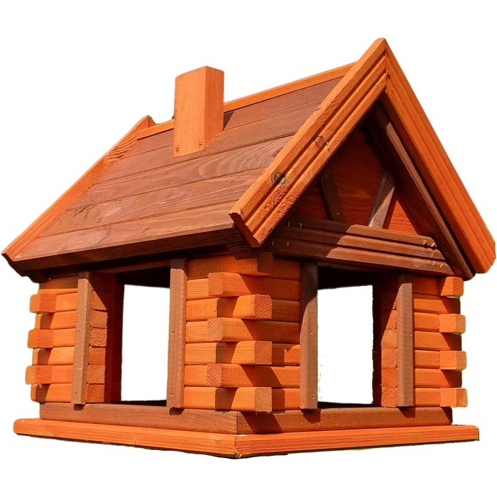 Дерев'яний будиночок для птахів VOGELHAUS, коричневий, ерш, годівниця