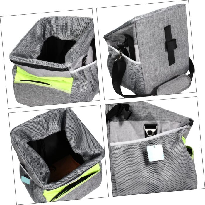 Фahrradkorb iBasenice для тварин: складаний, дихаючий, з ручкою спереду. Підходить для перевезення собак, котів, іграшок, ласощів та телефону.