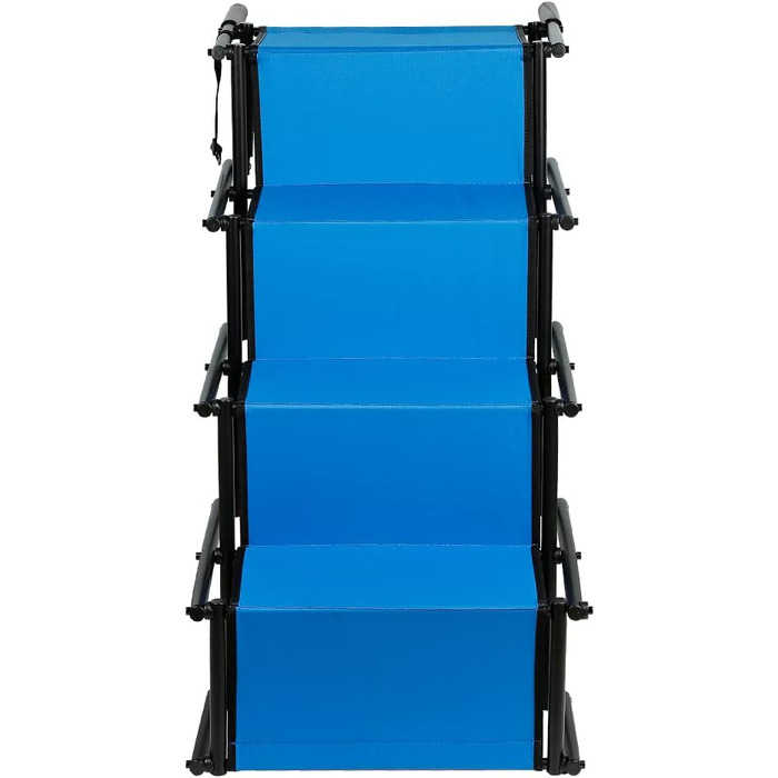 Сходинка для собак - пандус для автомобіля - регульована, складана, чорна/синя (139*45*76 см)