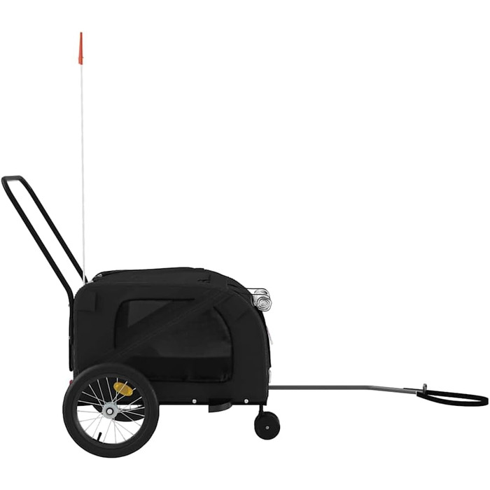 Причіп для велосипеда для собак, чорний, Oxford-Gewebe та залізо, LH89839