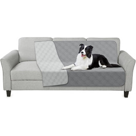 Водонепроникний килимок для собак, килимок для котів, антиковзкий, міцний, для захисту дивану, ліжка, автокрісла, можна прати в пральній машині (сірий, 132 x 208 см)