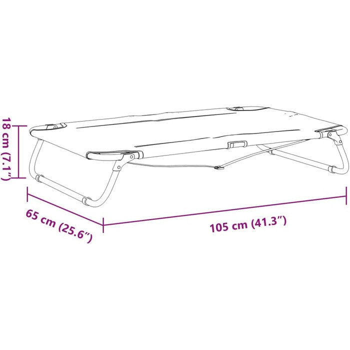 Зручне собаче ліжко vidaXL для середніх порід – металева рама та тканина | Підвищене, комфортне ліжко для дому та вулиці, довговічне, сучасне, 105 x 65 x 18 см, антрацит