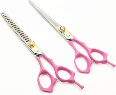 Набір професійних ножиць для грумінгу собак 7.0 дюймів, нержавіюча сталь, для тіла, лап, обличчя, безпечні та гострі