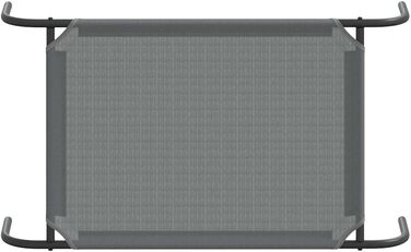 Підвищене ліжко для собак VidaXL 110x65x20 см, Textilene та сталь. Ліжко, диван, лежанка для собак, лежанка для домашніх тварин, місце для сну собак, Outdoor ліжко для собак (90 x 50 см, сірий)