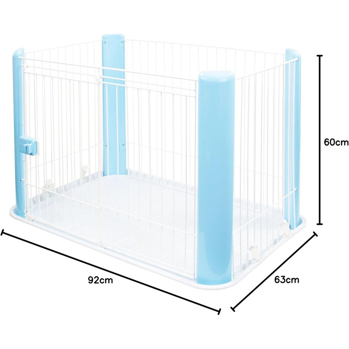 Вольєр для цуценят Iris Ohyama CLS-960, 60 см, блакитний: вольєр для собак, клітка для котів, огорожа для собак