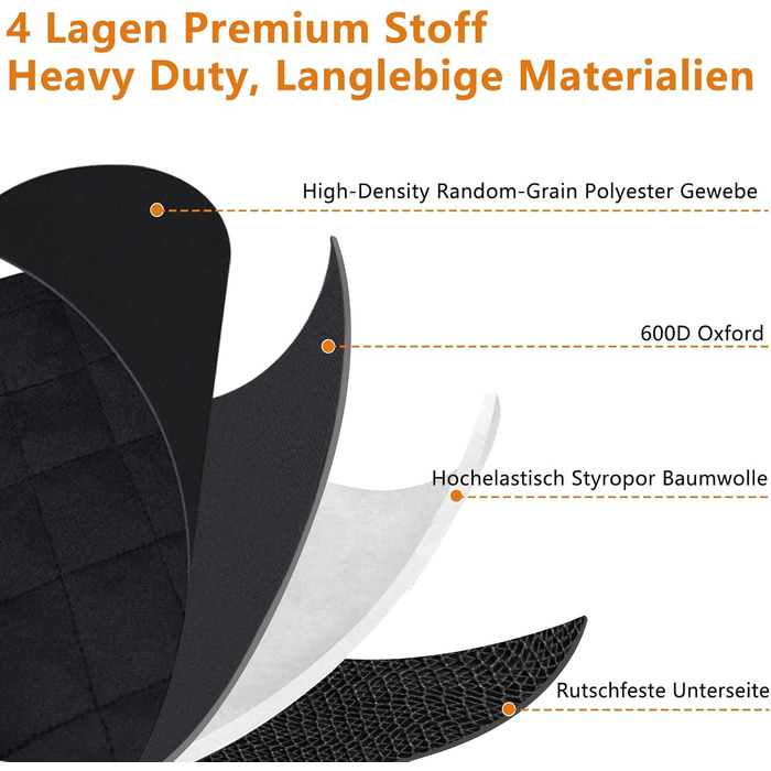 Захисна килимок у багажник для собак Lydonberg, універсальний, неслизький, водонепроникний, для заднього сидіння, міцний, можна прати, для подорожей в авто, вантажівці, SUV (чорний)