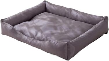 Водонепроникне собаче ліжко M&Catree, прямокутне, миється, м'яке, для собак та котів - темно-сірий (Basic), розмір L: 50*60*7 см