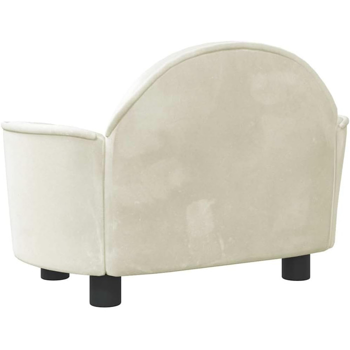 Крісло-ліжко для собак, м'яке ліжко для тварин, лежанка для маленьких собак та котів, оксамит, кремовий колір