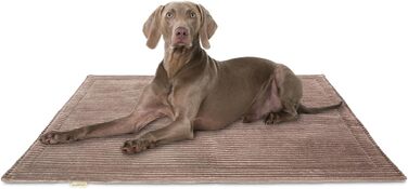 Лежанка для собак Knuffelwuff Timor 80x60 см - м'яка, зручна, легко миється, для великих, середніх та маленьких собак, коричнева