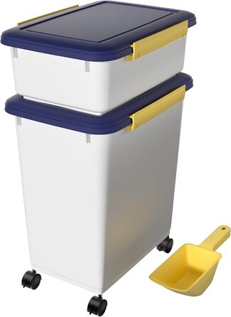 Контейнер для корму для собак Cetomo, 32L, 3 шт. з лопатками (білий)