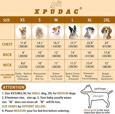 Піжама для собак XPUDAC, фліс, теплий пуловер для собак, дівчаток та хлопчиків, м'яка, тепла зимова одяг для собак, розмір S (груди 15 дюймів), леопардовий принт