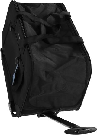 Транспортна переноска для собак, складана, велика, з колесами та телескопічною ручкою. Підходить для котів та собак вагою до 17,5 кг (чорна)