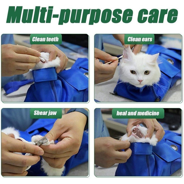 Транспортувальна сумка для собак та котів, дихаюча, з регулюванням, анти-подряпини та захист від укусів, для маленьких та середніх порід, блакитна