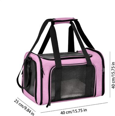 Транспортна переноска для собак та котів, рожева, складана, для подорожей, переноска для тварин