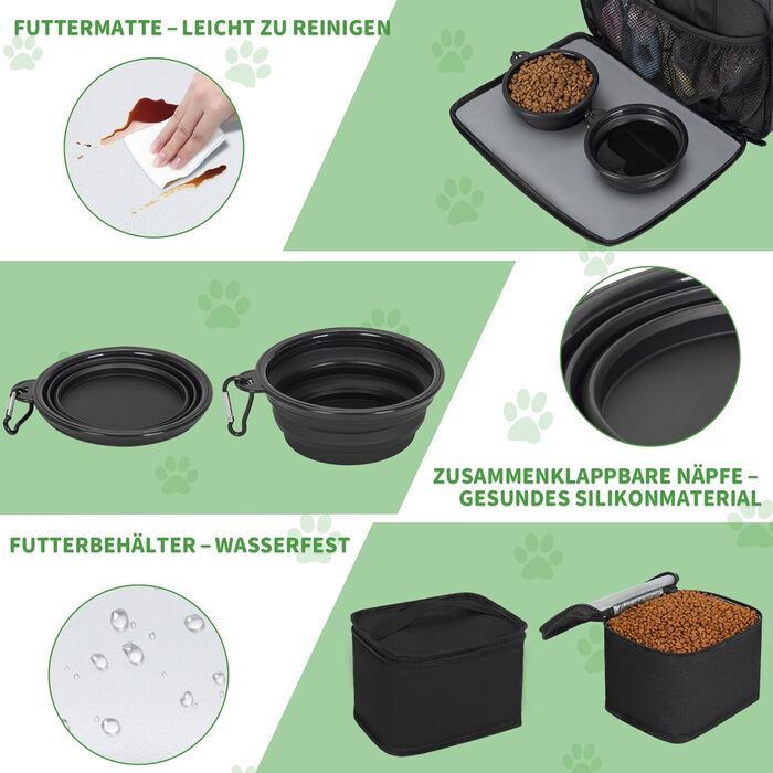 Сумка для ласощів для собак на 25 літрів з плечовим ременем, чорна. Ідеально підходить для походів та прогулянок з собакою