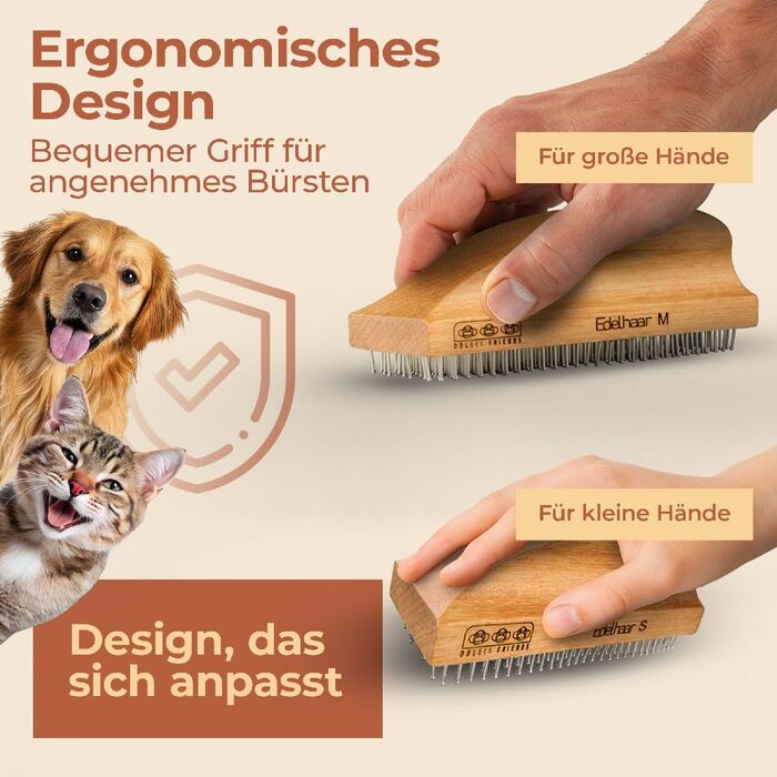 Щітка для собак великих порід Edelhaar, розмір L: вичісування, масаж, догляд за шерстю