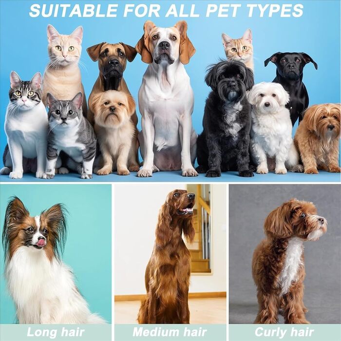Пилсос для собак і котів з насадкою для грумінгу, 13000Pa, професійний набір для догляду за тваринами