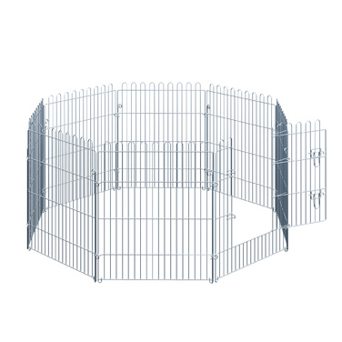 PawHut Відкритий вольєр для цуценят з 8 частин Puppy Run & Playpen, 63x76 см, безпечний і стайня | Аосом