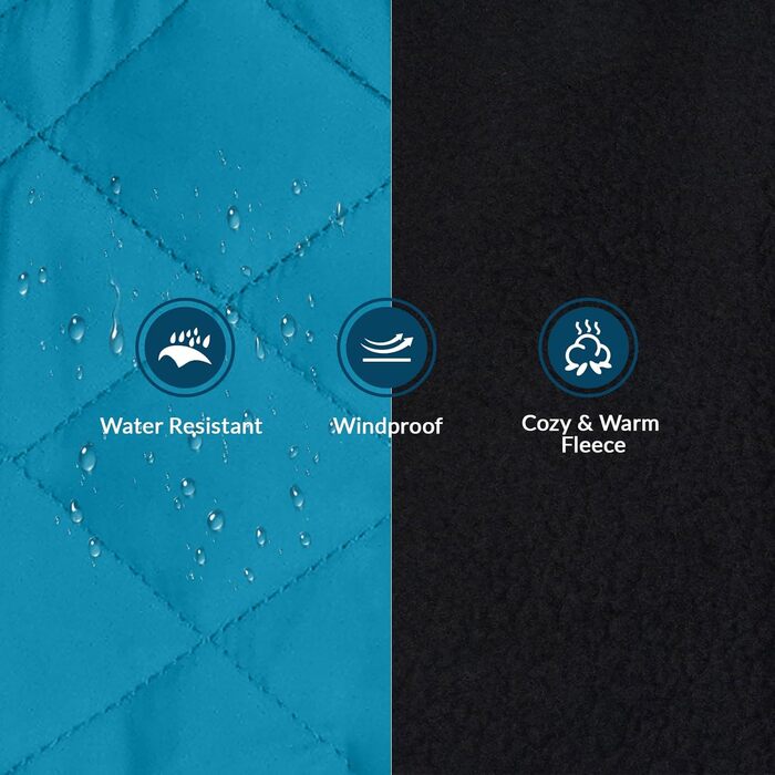 Тепла куртка для грейхаундів та інших породистих собак, флісова підкладка, блакитна