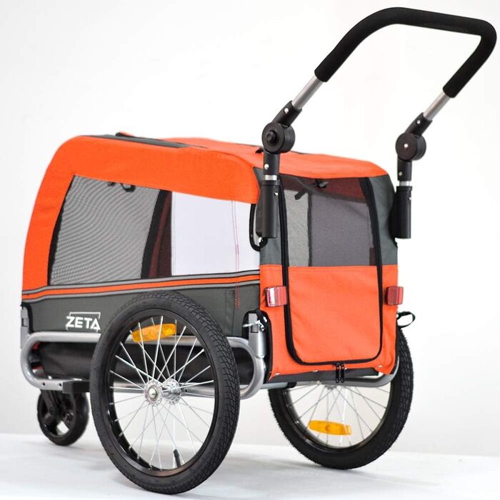 ПапіліоШоп Зета – вагончик для собак та котів, 3 розміри, стабільний, комфортний, практичний (Оранжевий)