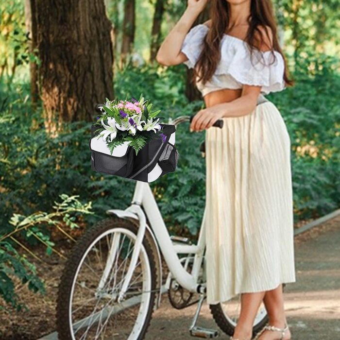 Універсальний велотримач для собак, корзина для собак, транспортна сумка з м'якими боковинами, водонепроникний сидіння для тварин чорного кольору