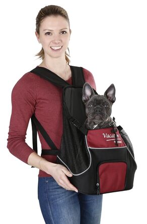 Сумка переносна Kerbl Fronttragetasche Vacation, 31 x 24 x 38 см, чорний/червоний