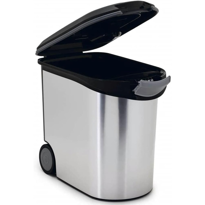 Контейнер для корму Curver 12 кг, 35 л, чорний/сріблястий, 49,3x27,8x42,5 см