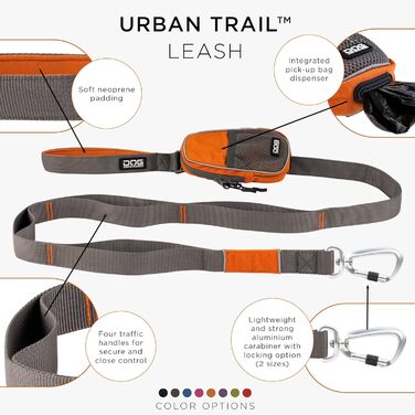 Повідок для собак DOG Copenhagen Urban Trail V2, помаранчевий, розмір S